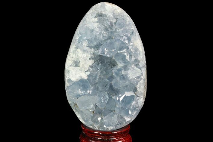 Crystal Filled Celestine (Celestite) Egg Geode - Madagascar #100075